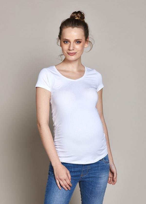 Gebe Maternity Crewneck T-Shirt Petra (Short Sleeve) Black (006)