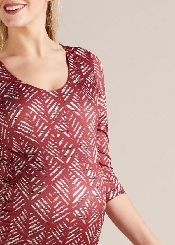 Gebe Maternity Dress For Pregnancy Tile Geometric (B18)