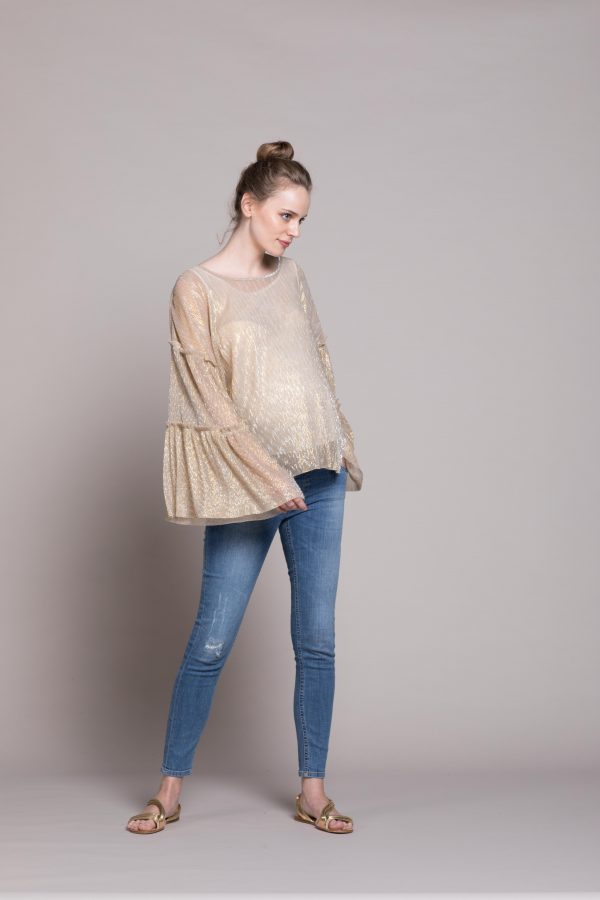 Gebe Maternity Blouse For Pregnancy Gold