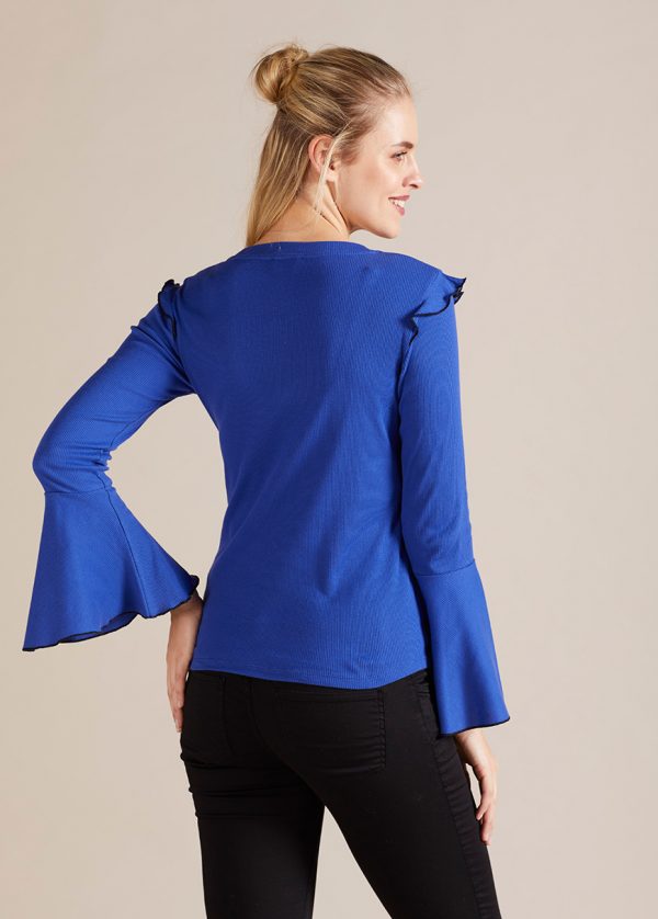 Gebe Maternity Blouse For Pregnancy Sax Blue (B17)
