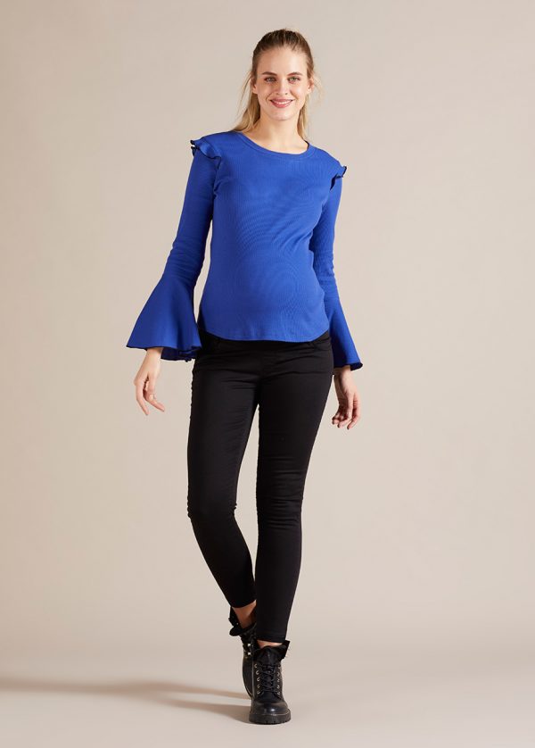 gebe maternity Blouse For Pregnancy Sax Blue (B17)