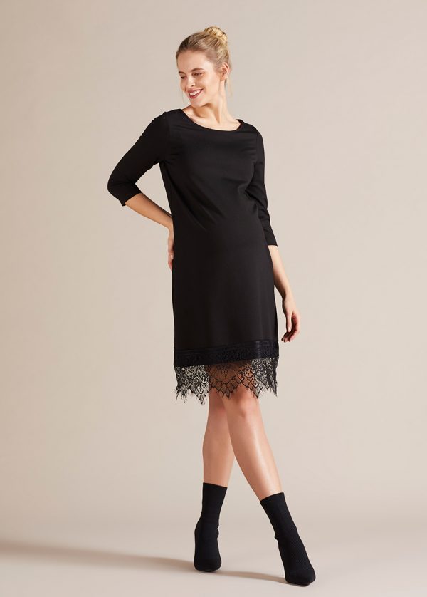 Gebe Maternity Dress For Pregnancy Black (006)