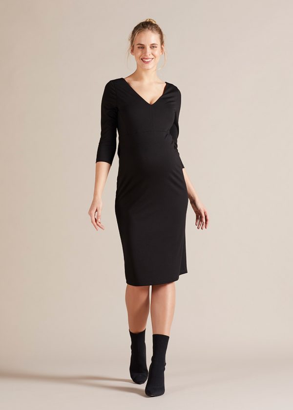 Gebe Maternity Dress For Pregnancy Black (006)