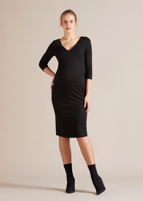 gebe maternity Dress for Pregnancy Black (006)