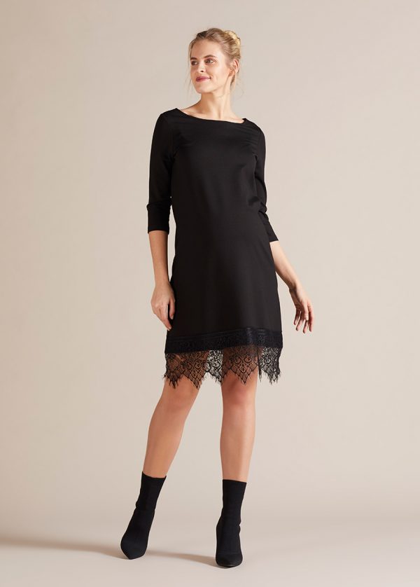 gebe maternity Dress for Pregnancy Black (006)