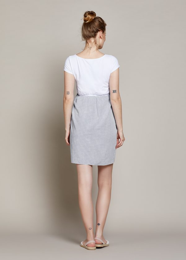 Gebe Maternity Dress For Pregnancy Grey B106)