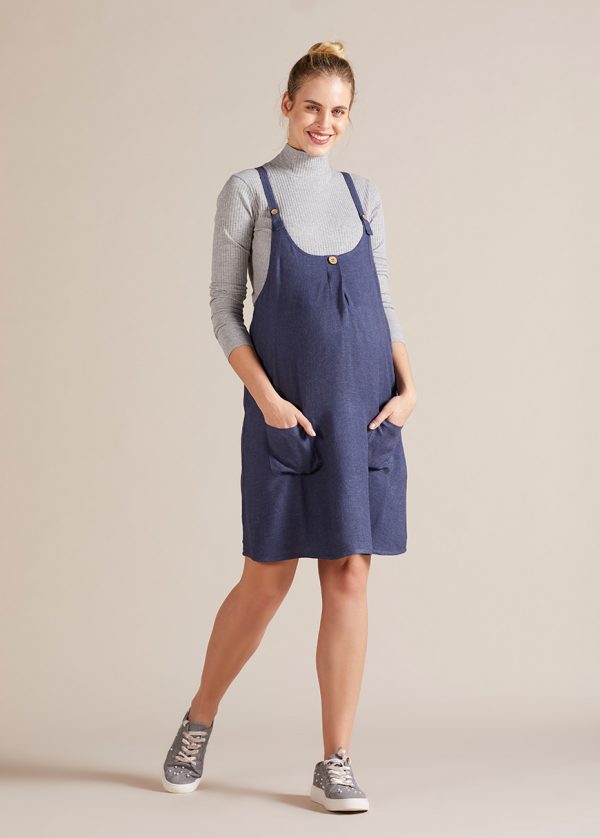Gebe Maternity Dress For Pregnancy Indigo Blue (050)
