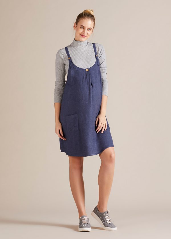 Gebe Maternity Dress For Pregnancy Indigo Blue (050)