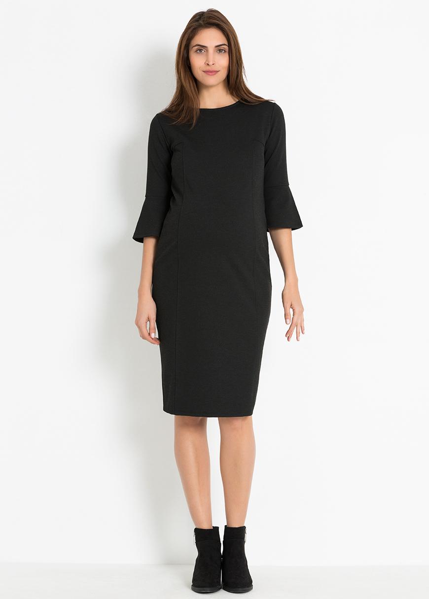 gebe maternity Dress for Pregnancy – Poli Black (006)