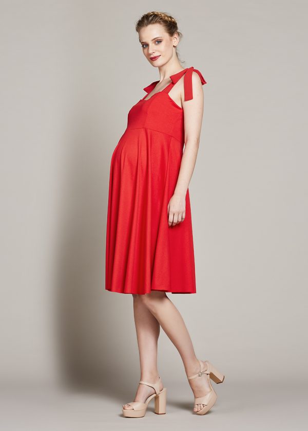 gebe maternity Dress for Pregnancy Red (556)