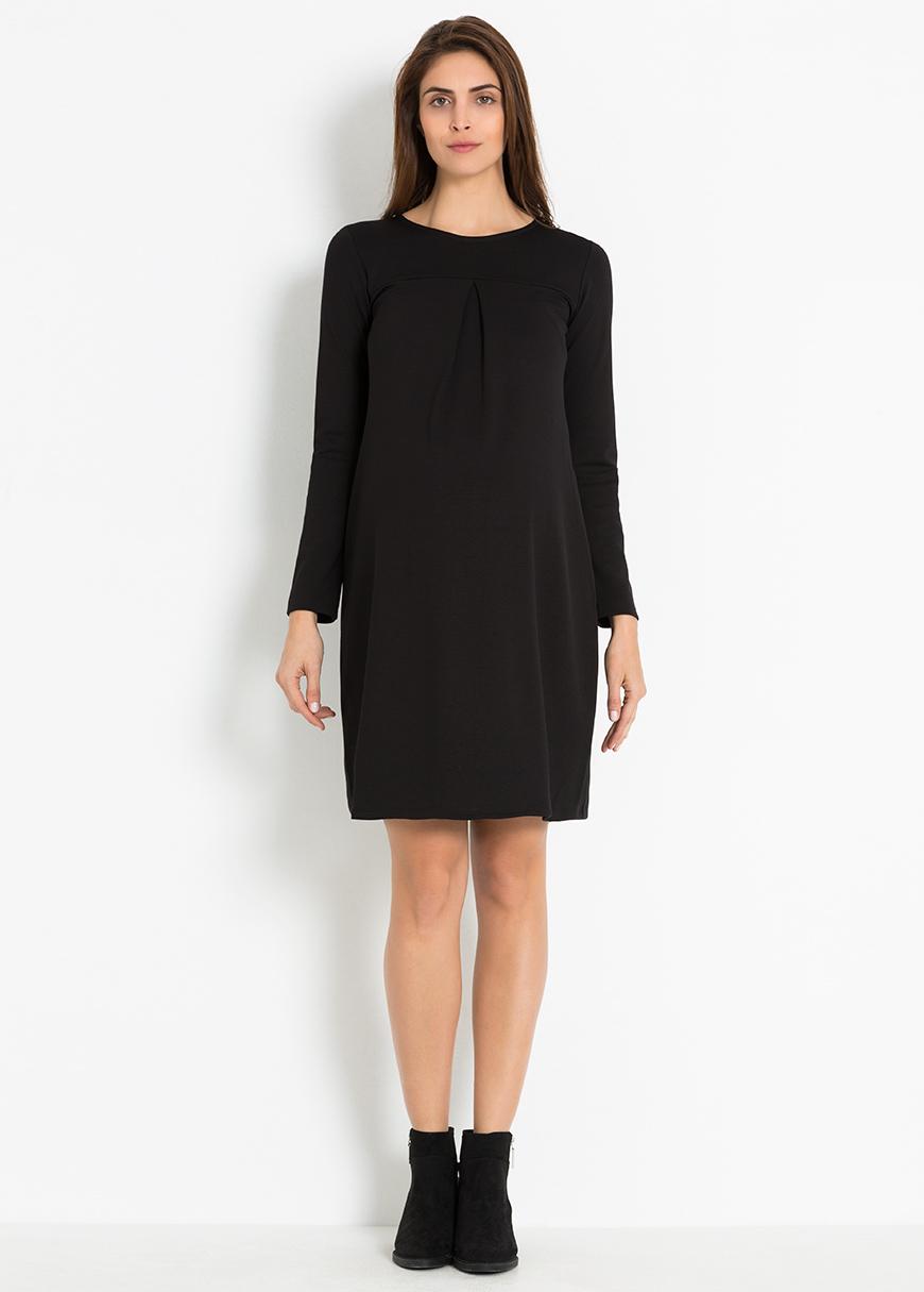 Gebe Maternity Dress For Pregnancy – Ringa Black (006)