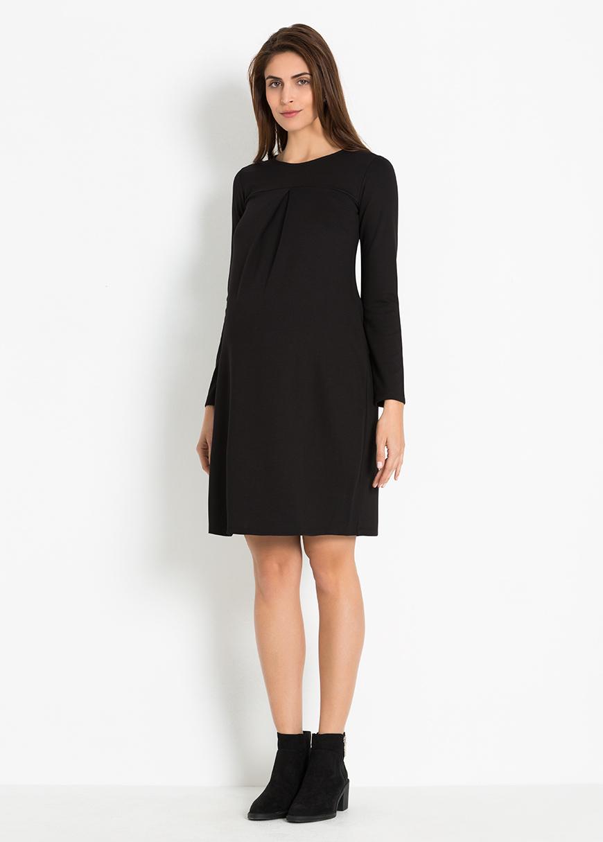 gebe maternity Dress for Pregnancy – Ringa Black (006)