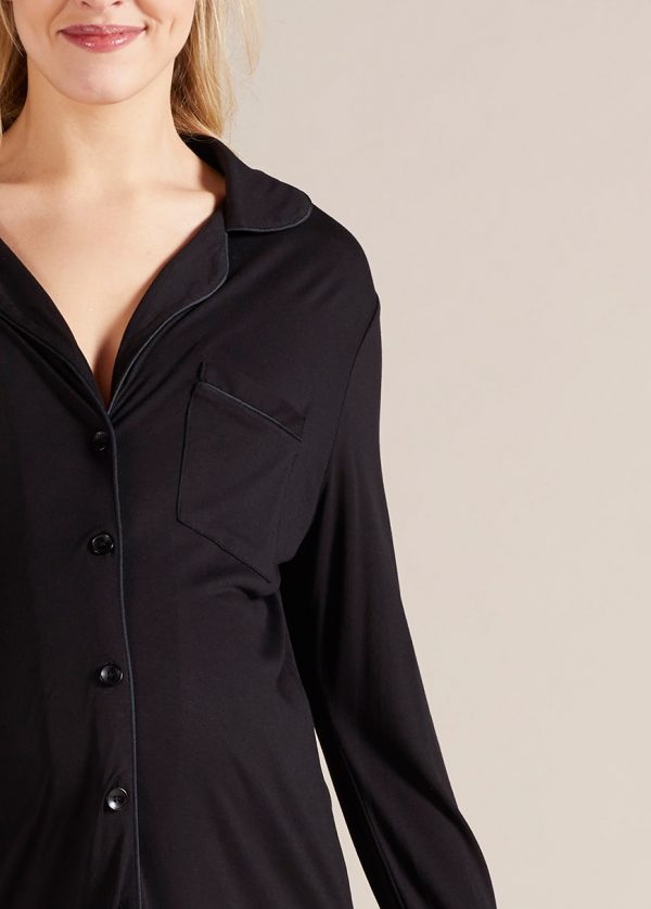 Gebe Maternity Nightdress For Pregnancy Black (006)