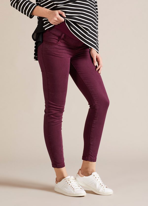 Gebe Maternity Trousers For Pregnancy Claret (A68)