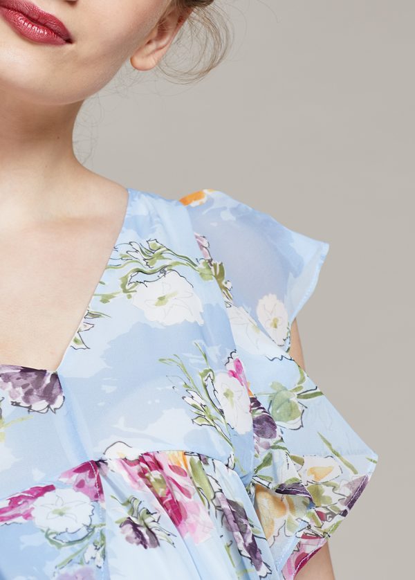 gebe Maternity Long Dress For Pregnancy Flower Print (B100)
