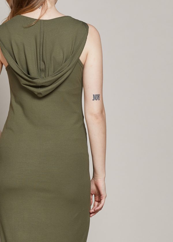 Gebe Maternity Long Dress For Pregnancy Khaki Green (032)