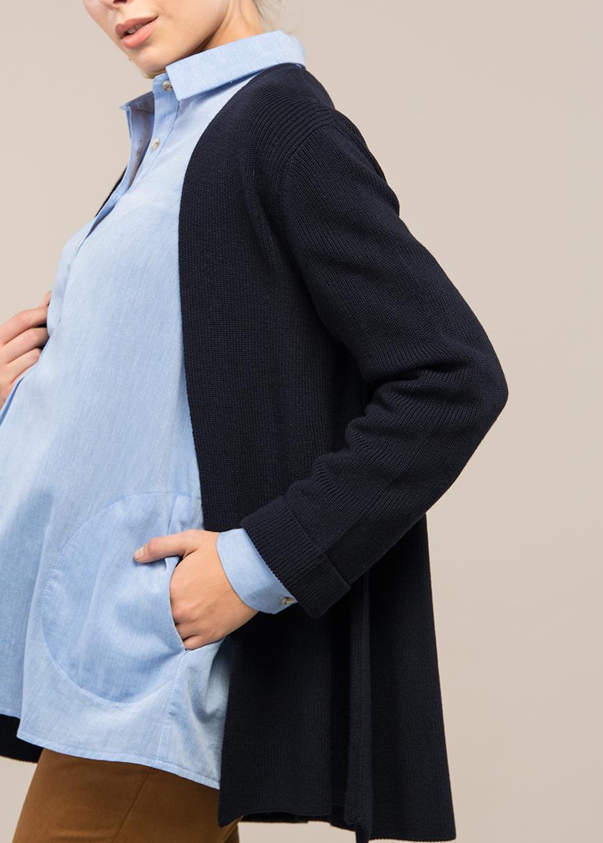 Gebe Maternity Long Sleeve Cardigan For Pregnancy Black (006)