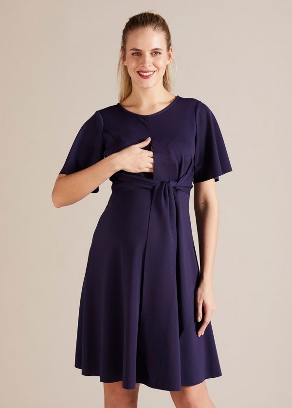 Gebe Maternity Nursing Dress For Pregnancy Navy (A50)