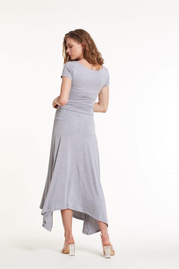 Gebe Maternity Skirt For Pregnancy Grey Melange (029)