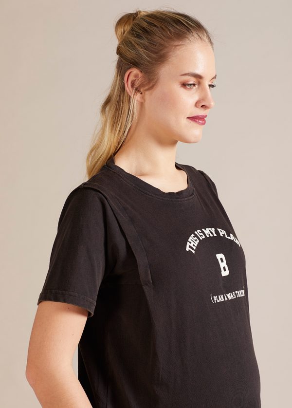 Gebe Maternity T-Shirt Azur For Pregnancy Black (006)