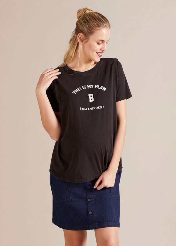 Gebe Maternity T-Shirt Azur For Pregnancy Black (006)