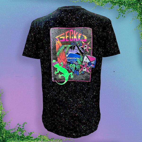 gecko hawaii 1980's Glow In The Dark Splatter - Island Treasure