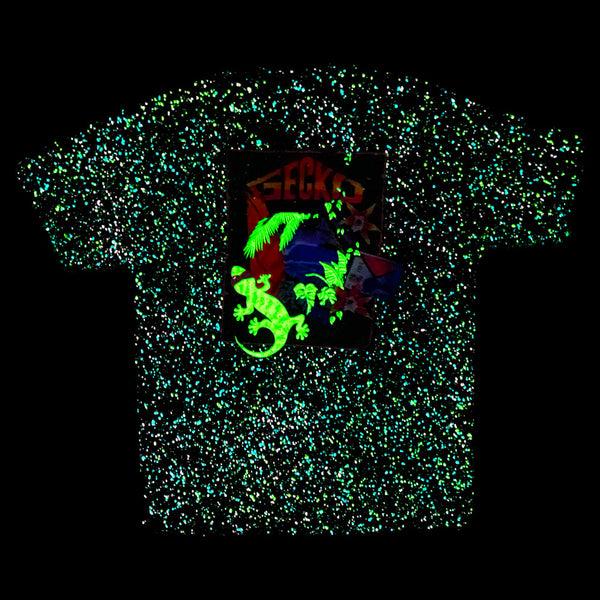 Gecko Hawaii 1980's Glow In The Dark Splatter - Island Treasure