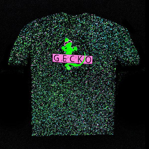 Gecko Hawaii 1980's Original & Iconic Tee Gecko Vinyl With Glow In The Dark Splatter
