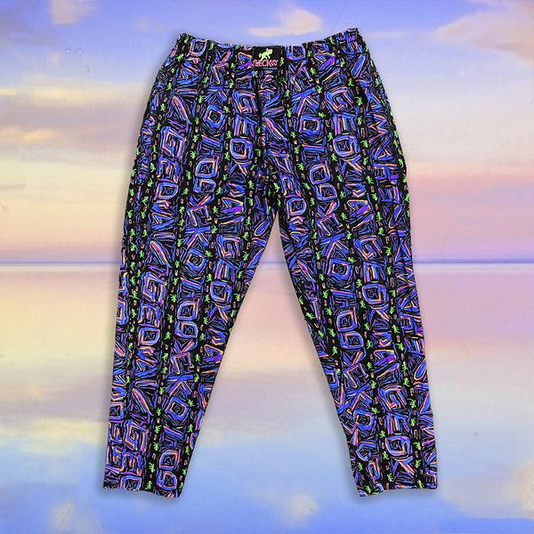 gecko hawaii 1980s Classic Cotton Multi Stripe Beach Pants