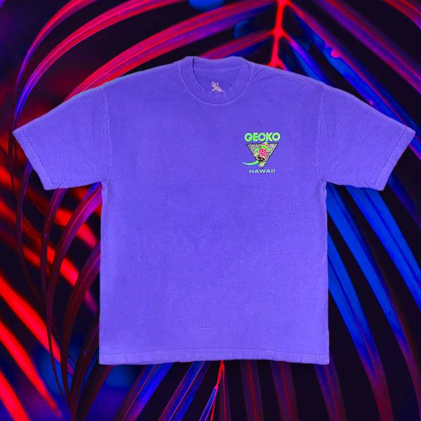 Gecko Hawaii 1988 Gecko In Paradise Neon Purple (Single Stitch)