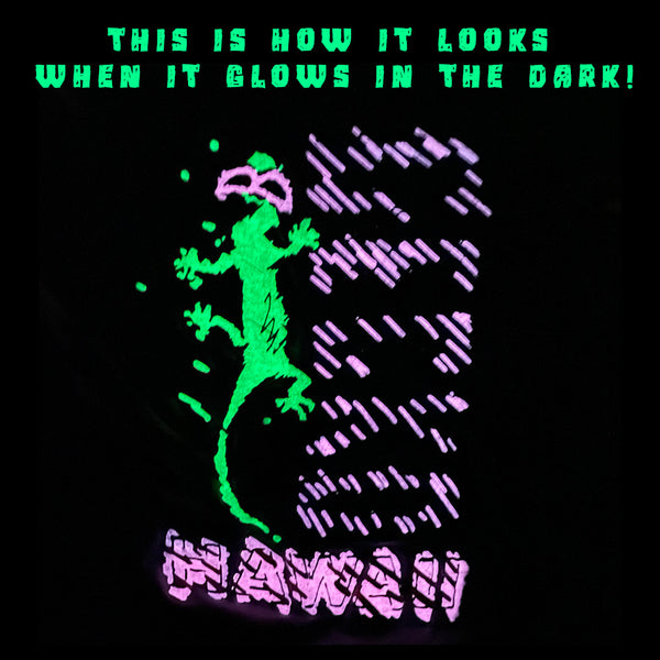 Gecko Hawaii 1988 Gecko Mania - HyperFlash Purple-to-Pink Tee
