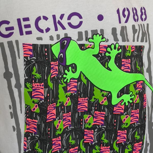 Gecko Hawaii 1988 Gecko Snapshot - Black/Orange White Tee