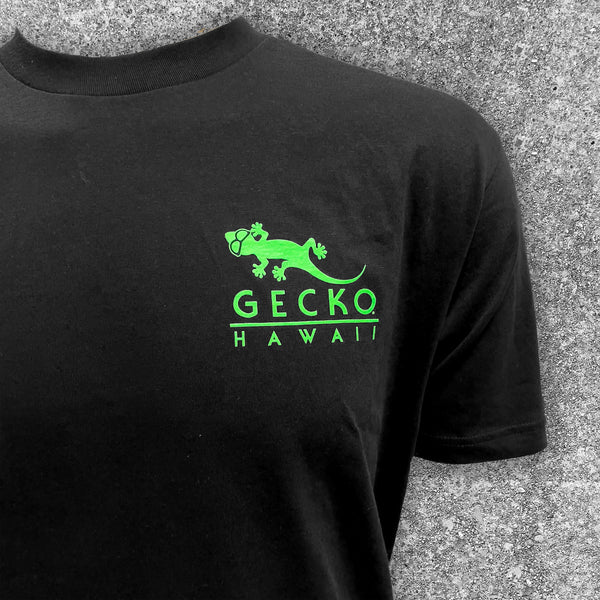 Gecko Hawaii 1988 Gecko Snapshot - Jade/Purple Black Tee