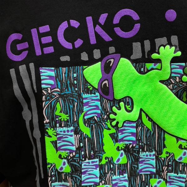 Gecko Hawaii 1988 Gecko Snapshot - Jade/Purple Black Tee