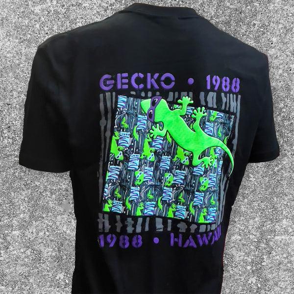 Gecko Hawaii 1988 Gecko Snapshot - Jade/Purple Black Tee