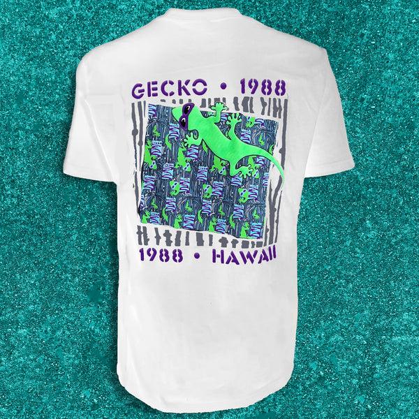 gecko hawaii 1988 Gecko Snapshot - Jade/Purple White Tee