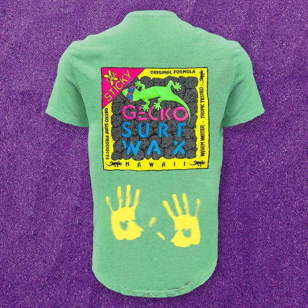 gecko hawaii 1988 Gecko Surf Wax - Green to Yellow HyperFlash Tee gecko hawaii 1988 Gecko Surf Wax - Green to Yellow HyperFlash Tee
