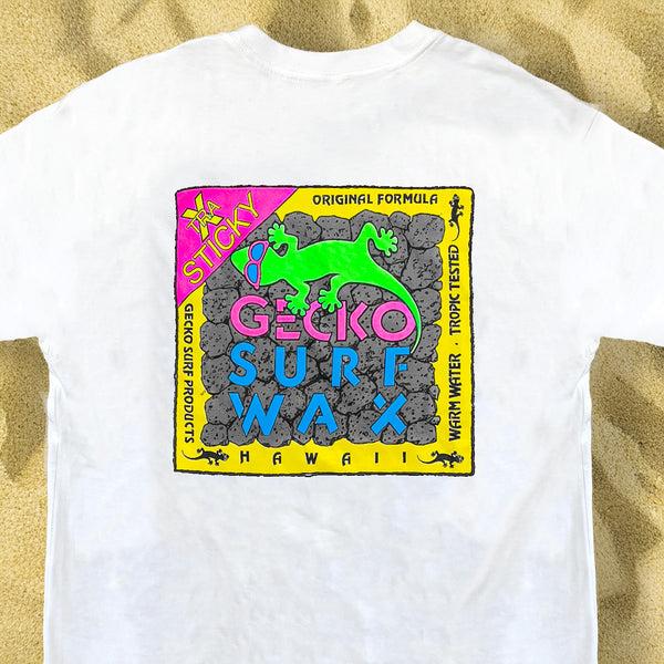 Gecko Hawaii 1988 Gecko Surf Wax - Original White Tee