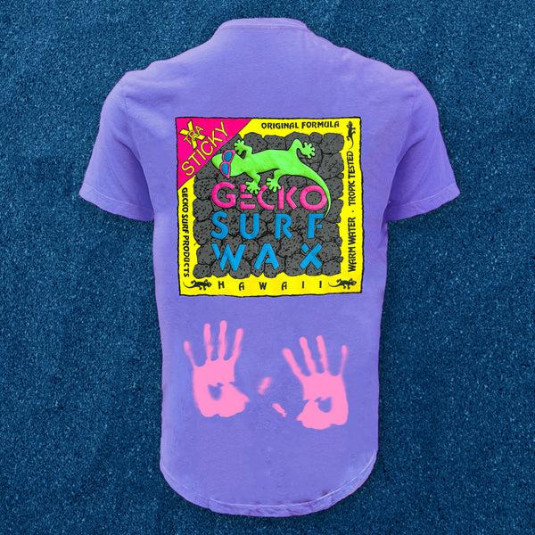 gecko hawaii 1988 Gecko Surf Wax - Purple to Pink HyperFlash Tee gecko hawaii 1988 Gecko Surf Wax - Purple to Pink HyperFlash Tee