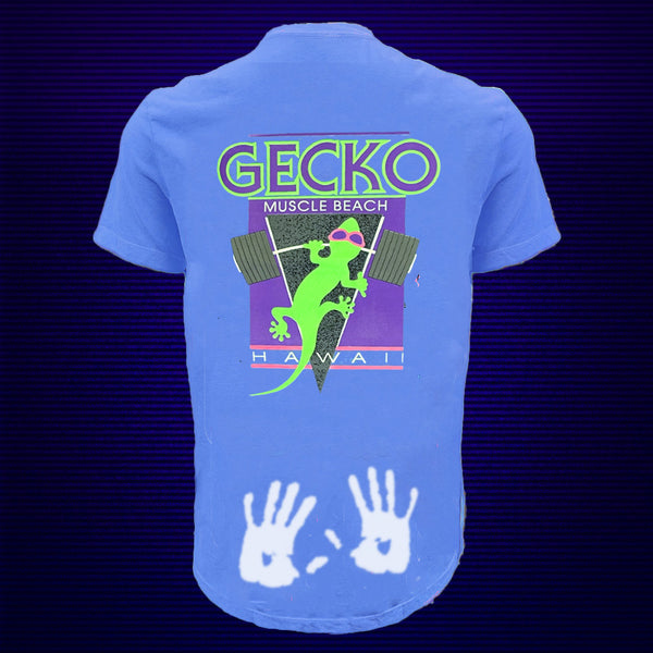 gecko hawaii 1988 HyperFlash Muscle Beach V2 Blue-To-White Tee