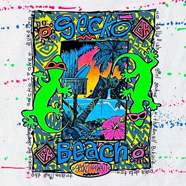 Gecko Hawaii 1989 Gecko Beach - Experimental 1989 Hand Painted Splatter