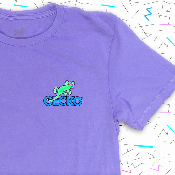 Gecko Hawaii 1989 Gecko Beach Patrol - Purple To Pink Hyper Tee