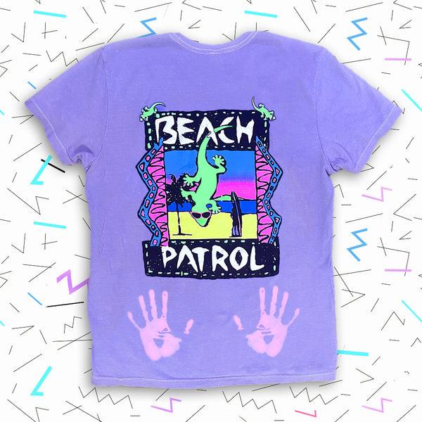 gecko hawaii 1989 Gecko Beach Patrol - Purple to Pink Hyper Tee