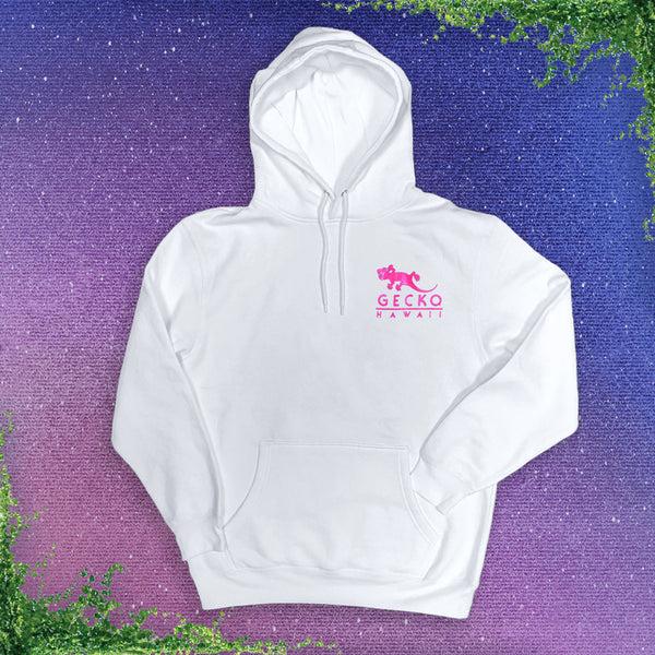 Gecko Hawaii 1989 Gecko Island Treasure White Hoodie