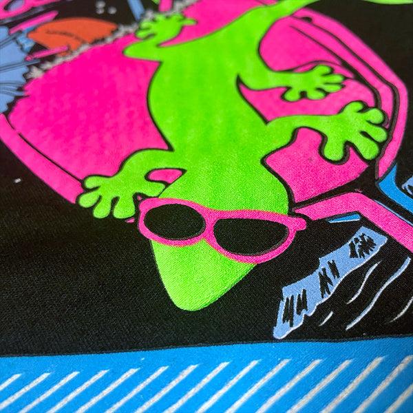 Gecko Hawaii 1989 Glow-In-The-Dark Splatter Hoodie - Gecko Cocktail Club - Limited Edition