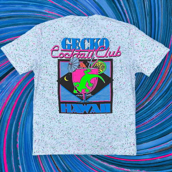 gecko hawaii 1989 Glow In The Dark Summer Splatter Cocktail Club - Limited Edition