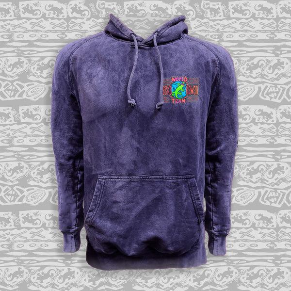 Gecko Hawaii 1989 Purple Acid Wash Gecko World Hoodie
