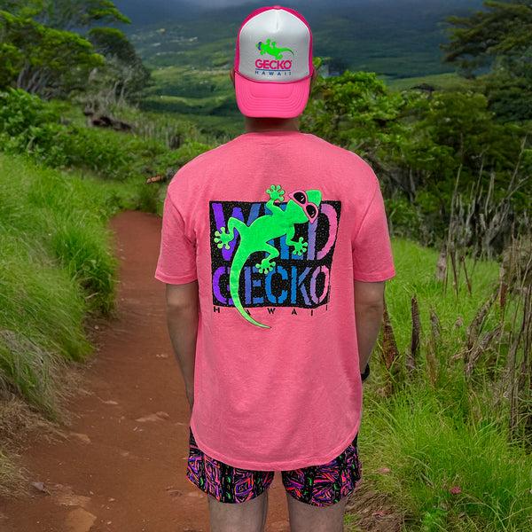 Gecko Hawaii 1990 Wild Gecko - Heather Neon Pink Punch
