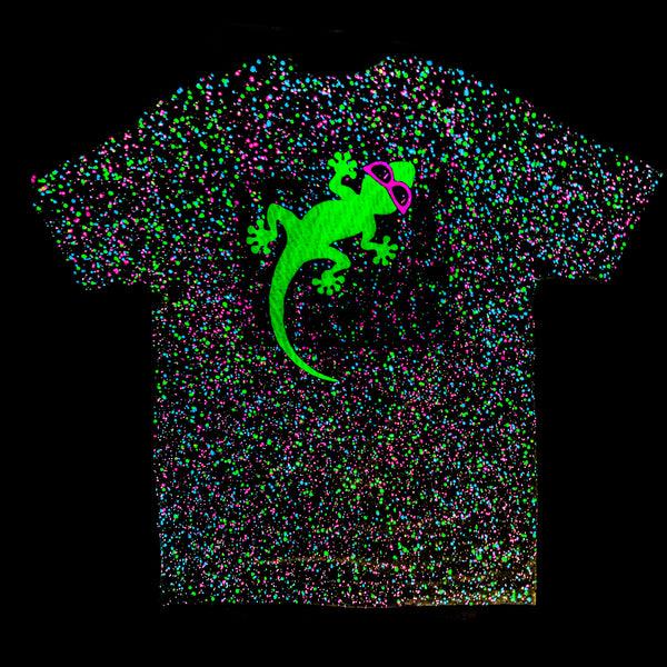 Gecko Hawaii 1990 Wild Gecko - Secret Glow In The Dark Splatter Bone Tee