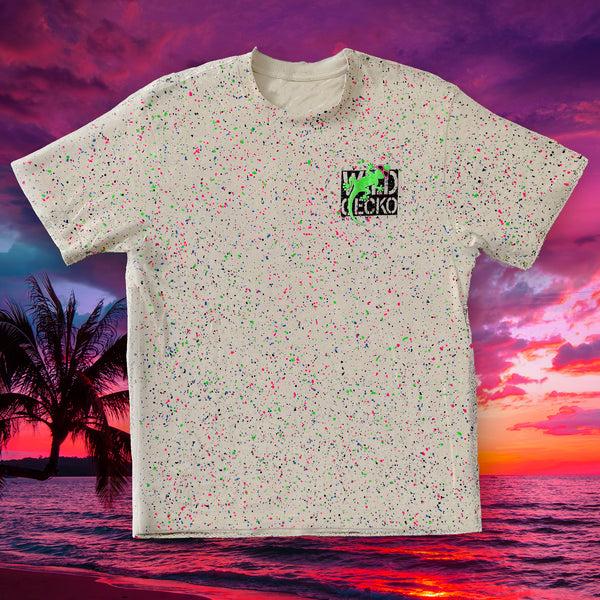 Gecko Hawaii 1990 Wild Gecko - Secret Glow In The Dark Splatter Bone Tee